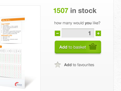 Online Print Ordering add to basket favourites green ordering quantity stocklist