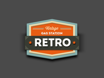 Retro Gas Station Badge badge retro sticker vintage