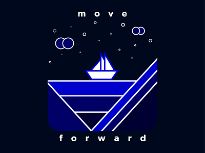 Move Forward blues creative design flat design ocean sail stars vector vector art