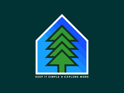 Keep it Simple badge explore flat design graphic design layout logo minimal prints trees
