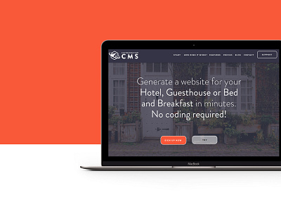 Accommodation CMS Website branding design web