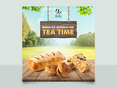 Social Media Post For Baba's Bakers branding creative design graphic design logo post design social media typography