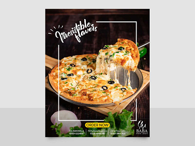 Pizza Poster Design creative design fast food graphic design pizza poster social media