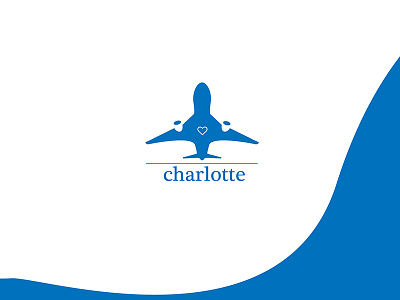 Charlotte airplane charlotte logo design travel