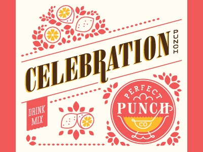 Perfect Punch packaging exploration alcohol bodoni bright drink fancy food and beverage perfect punch victorian