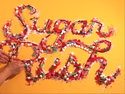 Sugar Rush baller candy process shot sugar trey wright typography