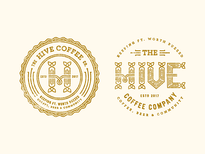 Hive Logo Concept bee coffee custom groovy linework logo modern typography vintage