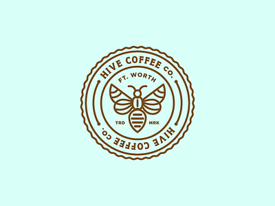 'nother Hive Logo Concept bee coffee fresh illustration linework logo typography