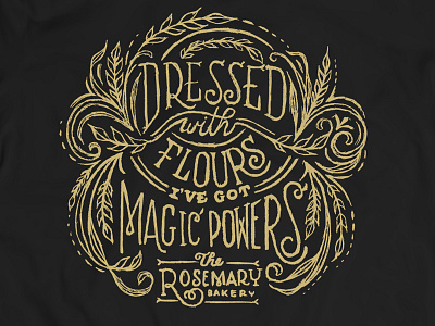 Bakery Tshirt bakery flour flourishes illustration t shirt typography