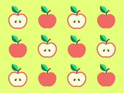 Apples apples illustration minimal pattern simple