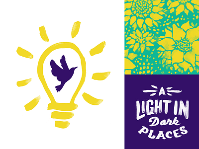 A Light in Dark Places bird branding catharsis hope identity illustration logo plays suicide prevention theater typography watercolor