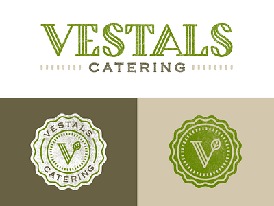 Logo Option 1 color food identity leafs linework logo organic typography vegetables