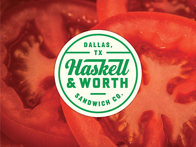 Haskell & Worth Logo auto color deli identity logo retro sandwich typography vintage