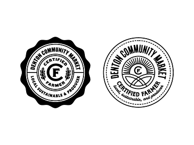 Market Seals community crest line work local market monogram natural seal typography