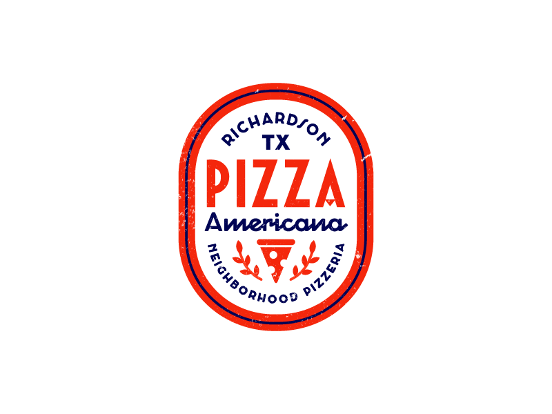 Pizza Logo americana deco food identity italian logo pizza restaurant typography