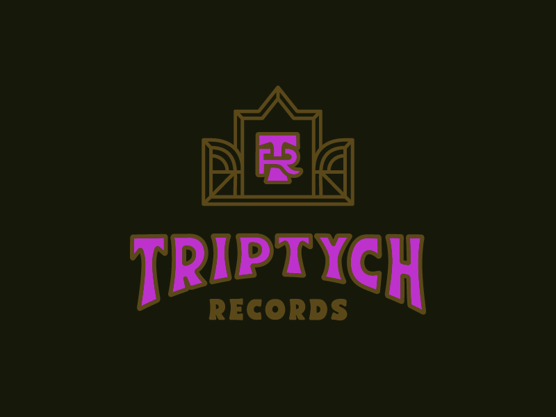 Triptych Records branding color logo music record label typography
