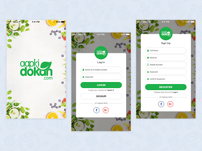 Customer Grocery App customer app design graphic design grocery app mobile app uiux