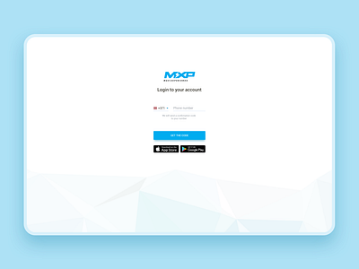 MXP Login page