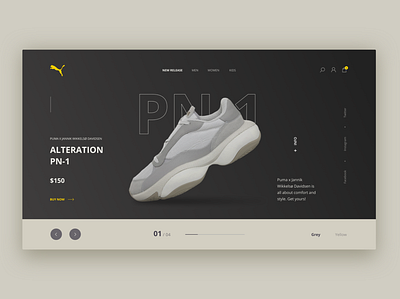 Puma Alteration Concept alteration design puma puma sneakers ui web website