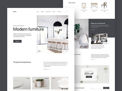 Furniture E-commerce Website design e commerce furniture minimal ui ux