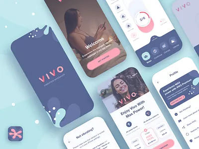 Vivo Massager App app design illustration logo mobile app mobile app design ui ux