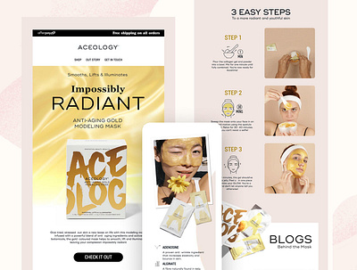 Aceology - Mobile Responsive Campaign Template automated email series beauty products marketing design email campaign email design email marketing email template email templates