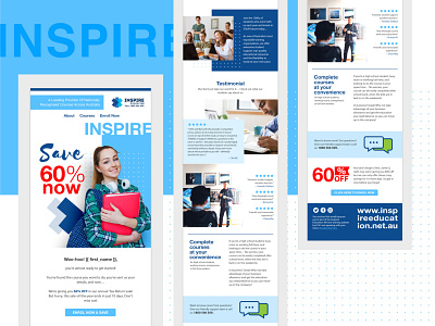 Inspire Education - Custom Email Design automated email series design email campaign email design email marketing email template email templates