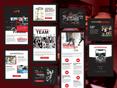 Catch Fitness - Klaviyo Email Campaign Modules automated email series design email campaign email design email marketing email template email templates