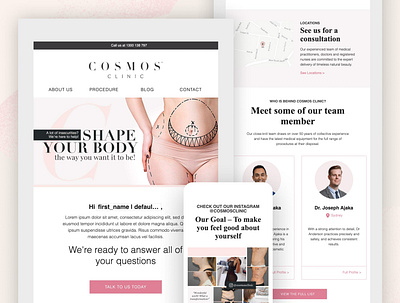 Cosmos Clinic - Email Master Template automated email series design email campaign email design email marketing email template email templates