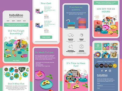 Bobo & Boo - Abandoned Cart Flow Emails automated email series design email campaign email design email marketing email template email templates