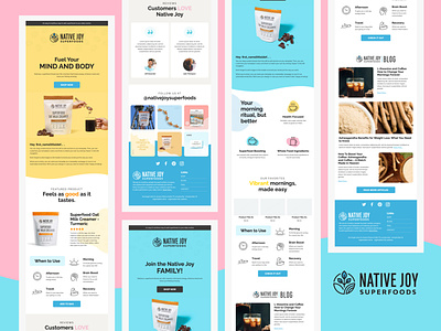 Native Joy - Email Master Template automated email series design email campaign email design email marketing email template email templates