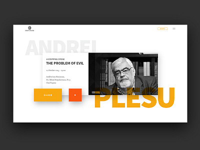 Landing Page clean design flat minimal orange type typography ui ux web website white