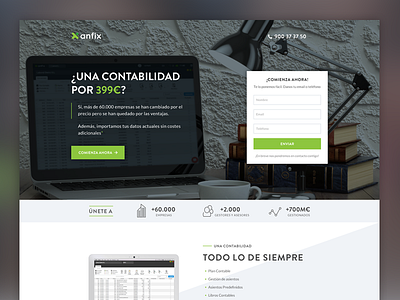 Accounting application landing page accounting call to action features financial form hero landing landing page saas software steps testimonials