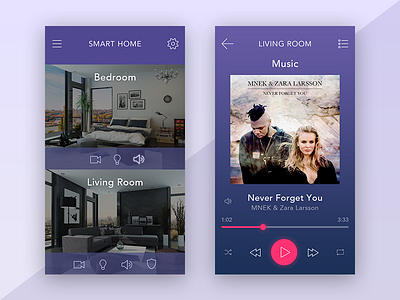 Smart Home Concept app application home iphone mobile music play player smart smart home streaming