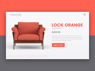 Armchair Product Page