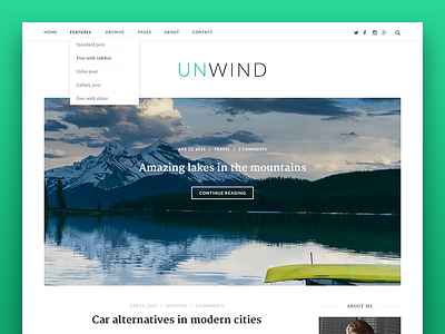 Unwind WordPress Theme