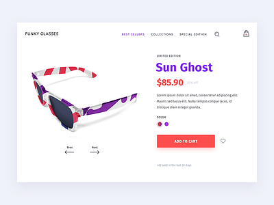 Sunglasses Product Page