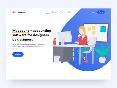 Designer Accounting Home Page Concept