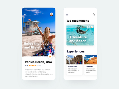 Travel experiences app