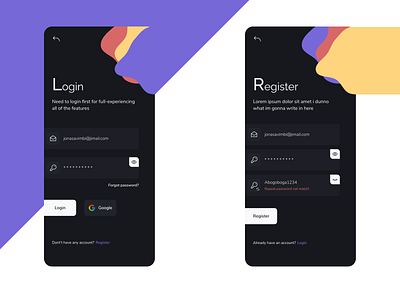 Auth Screens 📱 by Widiatmoko Rahardiyan on Dribbble
