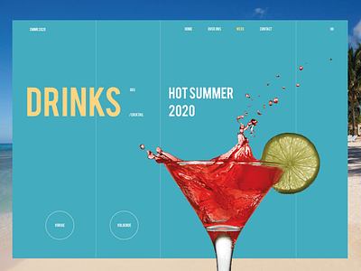 Hot summer 2020 branding cocktails design desktop dribble drinks hots sketch summer ui uiux webdesign website