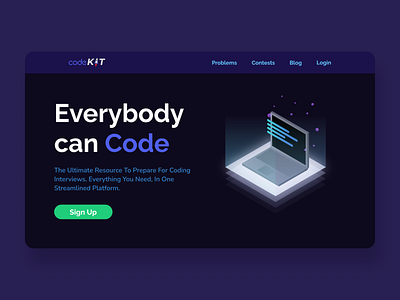 Landing Page - CodeKIT background design design graphic design landing page ui web webpage