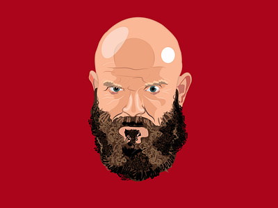 Helsinki bald beard design details digital illustration digitalart digitaldrawing heist helsinki illustrator lacasadepapel serbian spanish vector