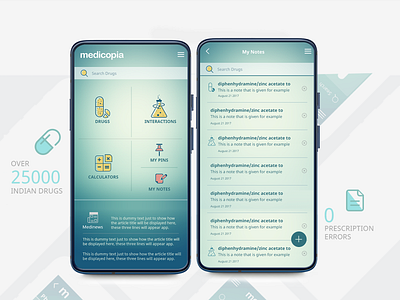 Comprehensive Medical Drug App  - Design & Dev | UI Designs