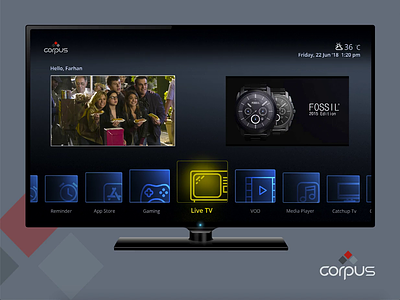 A Smart TV App - Design | Smart TV android tv business cinema design divami entertainment live tv media smart tv ui user experience userinterface ux