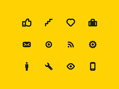 Getontop icon set app bag case communication design eye gear glyphs goal heart icon icons ios letter like love mail man mobile people phone presentation set target up vector wrench