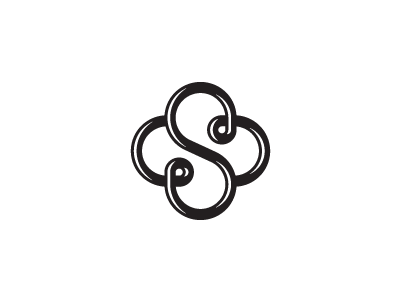S knot cross crest cross design icon knot letter logo mark monogram s unused