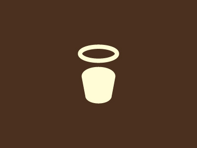 Coffee coffee cup design drink icon logo mark negative space unused