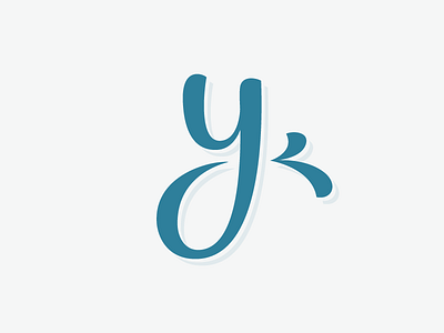 Letter y brush calligraphy design hand letter lettering logo typography y