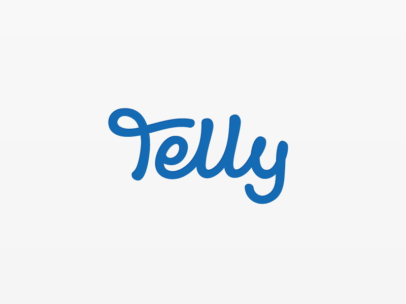 Telly #2 brush calligraphy design hand lettering logo redesign telly tv type typography unused